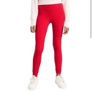 Athleta Girl High Rise Powervita Chit Chat Tight Red Size 14 XL NWT